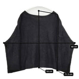 nest Robe ウール天竺ワイドプルオーバー 01204-1613 ドロップショルダー セーター ニット ブラック レディース ネストローブ【中古】5-1128T♪