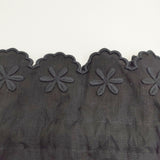 R&D.M.Co- 新品 リネンフラワースカラップドローストリングバッグ 巾着 定価14300円 巾着バッグ ブラック レディース オールドマンズテーラー【中古】5-1128G◎