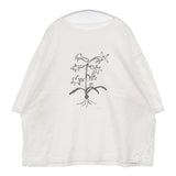 UpcycleLino 塩川いづみさん別注 nest Robe 600233-7050 バスクシャツ 半袖Ｔシャツ カットソー ホワイト ユニセックス アップサイクルリノ【中古】6-0615S∞