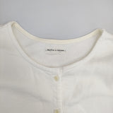 bulle de savon スウェット クルーネック カーディガン ホワイト レディース ビュルデサボン【中古】5-1128M♪
