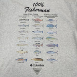 BEAMS/Columbia PFG Logriver BMS 魚 サイズXS 半袖Ｔシャツ カットソー グレー レディース ビームス/コロンビア【中古】6-0514S∞