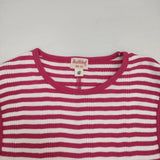 Healthknit/BEAMS BOY 別注 ボーダー キャミソール XS 32 タンクトップ ピンク ホワイト レディース ヘルスニット/ビームスボーイ【中古】6-0514S∞