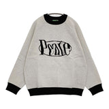 Peate ピート 未使用品 LOGO KNIT PMW-23AW-K01 クルーネック ロゴ コットン ニット ライトグレー メンズ【中古】5-1118T♪