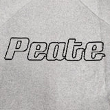 Peate ピート 未使用品 LOGO KNIT PMW-23AW-K01 クルーネック ロゴ コットン ニット ライトグレー メンズ【中古】5-1118T♪
