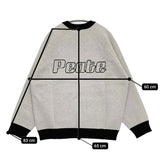Peate ピート 未使用品 LOGO KNIT PMW-23AW-K01 クルーネック ロゴ コットン ニット ライトグレー メンズ【中古】5-1118T♪