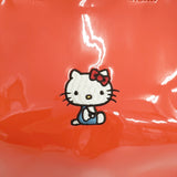 BEAMS HELLO KITTY ハローキティ 新品 50周年 刺繍バッグ 定価14300円 缶バッチ付き トートバッグ レッド レディース ビームス【中古】5-1128G◎