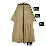 nest Robe リネンYネックドレス 製品染め ワンピース ベージュ レディース ネストローブ【中古】6-0411M∞