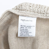 mature ha シルク 帽子 ベレー帽 ベージュ レディース マチュアーハ【中古】6-0212M◎