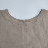 nest Robe ベスト付き リネン 01201-1450 半袖 製品染め ワンピース ベージュ レディース ネストローブ【中古】6-0610S∞