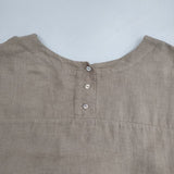 nest Robe ベスト付き リネン 01201-1450 半袖 製品染め ワンピース ベージュ レディース ネストローブ【中古】6-0610S∞