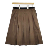 MHL. 595-6232509 コットンウール タック スカート ブラウン レディース エムエイチエル【中古】5-1214T∞