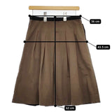 MHL. 595-6232509 コットンウール タック スカート ブラウン レディース エムエイチエル【中古】5-1214T∞