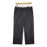 MARGARET HOWELL 578-243901 コットントラウザーズ へリンボーン パンツ チャコールグレー レディース マーガレットハウエル【中古】6-0223G∞