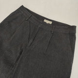 MARGARET HOWELL 578-243901 コットントラウザーズ へリンボーン パンツ チャコールグレー レディース マーガレットハウエル【中古】6-0223G∞