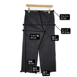 MARGARET HOWELL 578-243901 コットントラウザーズ へリンボーン パンツ チャコールグレー レディース マーガレットハウエル【中古】6-0223G∞