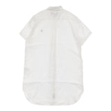 GYMPHLEX J-0998 リネン ボタンダウン FLANDERS LINEN 半袖シャツ ホワイト レディース ジムフレックス【中古】6-0514S∞