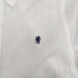 GYMPHLEX J-0998 リネン ボタンダウン FLANDERS LINEN 半袖シャツ ホワイト レディース ジムフレックス【中古】6-0514S∞