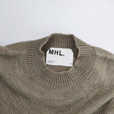 MHL. モックネック ウール 595-6263507 サイズ2 セーター ニット ベージュ レディース エムエイチエル【中古】5-1128T♪