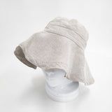 fog linen work リネン つば広 帽子 ハット ベージュ レディース フォグリネンワーク【中古】6-0130G◎