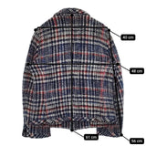 45R/45rpm 藍ツイードジャケット 定価99000円 ウールコットン ジャケット ブルー マルチ レディース フォーティーファイブアールピーエム【中古】5-1214T∞