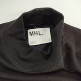 MHL. 595-1269512 SOFT WOOL JERSEY 定価24200円 ニットソー ウールコットン セーター ニット 21AW ブラック レディース エムエイチエル【中古】5-1214T∞