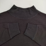 MHL. 595-1269512 SOFT WOOL JERSEY 定価24200円 ニットソー ウールコットン セーター ニット 21AW ブラック レディース エムエイチエル【中古】5-1214T∞