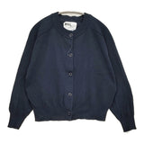 MHL. COATED DRY COTTON サイズ2 定価26950円 595-5164501 コットン クルーネック カーディガン 25SS ネイビー レディース エムエイチエル【中古】5-1118M♪