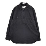 MHL. 595-8253513 コットンリネンウール プルオーバー 長袖シャツ ブラック レディース エムエイチエル【中古】5-1214T∞