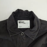 MHL. 595-8253513 コットンリネンウール プルオーバー 長袖シャツ ブラック レディース エムエイチエル【中古】5-1214T∞