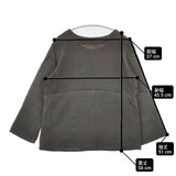 ヤンマ産業/YAMMA 麻 リネン プルオーバー ブラウス シャツ グレー レディース ヤンマ産業【中古】6-0218M∞