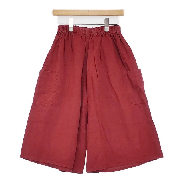ヤンマ産業/YAMMA リネン ワイド キュロット パンツ レッド レディース
