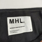 MHL. 578-232270 ウール チェック スコットランド製 ラップ スカート カーキ レディース エムエイチエル【中古】5-1214T∞