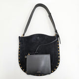 ISABEL MARANT oskan hobo soft ショルダーバッグ スタッズ ショルダーバッグ ブラック レディース イザベルマラン【中古】5-1128G◎