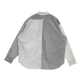 BEAMS BOY コットンローンクレイジーボタンダウンロングスリーブ 長袖シャツ 25SS ホワイト グレー レディース ビームスボーイ【中古】5-1118M♪