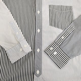 BEAMS BOY コットンローンクレイジーボタンダウンロングスリーブ 長袖シャツ 25SS ホワイト グレー レディース ビームスボーイ【中古】5-1118M♪