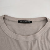 mizuiro-ind コットン 日本製 長袖Ｔシャツ カットソー ロンＴ グレー レディース ミズイロインド【中古】6-0411M∞