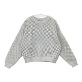 heliopole EYELET KNIT CREW NECK 15003023041HN メッシュ セーター ニット 25SS グレー レディース エリオポール【中古】6-0408M∞