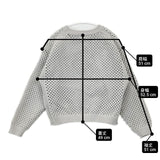 heliopole EYELET KNIT CREW NECK 15003023041HN メッシュ セーター ニット 25SS グレー レディース エリオポール【中古】6-0408M∞
