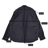 45R/45rpm 薄バックサテンの908ニームシャツ 定価45100円 長袖シャツ 25SS ネイビー レディース フォーティーファイブアールピーエム【中古】6-0129M∞