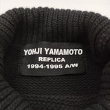 Yohji Yamamoto REPLICA 1994-1995 マリオネット期 3 タートルネック ロング セーター ニット ブラック メンズ ヨウジヤマモト【中古】5-1214T♪