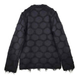 COMME des GARCONS ポルカドットセーター S GJ-N001 ウール モヘヤ混 セーター ニット AD2022 ブラック レディース コムデギャルソン【中古】5-1206T♪