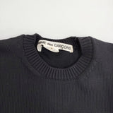 COMME des GARCONS バックオープン パイル レイヤードニット GH-N004 サイズS セーター AD2021 ブラック レディース コムデギャルソン【中古】5-1206T♪