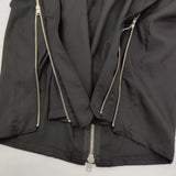 LIMI feu ジップ 変形 アシンメトリー ジャンパースカート LC-D02-111 サイズS ワンピース ブラック レディース リミフゥ/Yohji 【中古】5-1206G♪