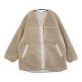 niko and... リバーシブルブルゾン ボア ナイロン 267305 サイズM 中綿 ブルゾン ベージュ レディース ニコアンド【中古】5-1206T♪