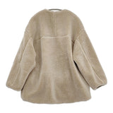 niko and... リバーシブルブルゾン ボア ナイロン 267305 サイズM 中綿 ブルゾン ベージュ レディース ニコアンド【中古】5-1206T♪