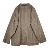 AQUAROCK アクアロック WOOL CHECK JACKET AQ021 日本製 ウールチェック テーラードジャケット ベージュ レディース【中古】5-1206T♪