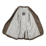 AQUAROCK アクアロック WOOL CHECK JACKET AQ021 日本製 ウールチェック テーラードジャケット ベージュ レディース【中古】5-1206T♪