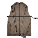 AQUAROCK アクアロック WOOL CHECK JACKET AQ021 日本製 ウールチェック テーラードジャケット ベージュ レディース【中古】5-1206T♪