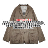 AQUAROCK アクアロック WOOL CHECK JACKET AQ021 日本製 ウールチェック テーラードジャケット ベージュ レディース【中古】5-1206T♪