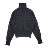 Ray Beams バスケットアミ ジップ ポロシャツ 定価12100円 プルオーバー セーター ニット ブラック レディース レイビームス【中古】6-0218M∞